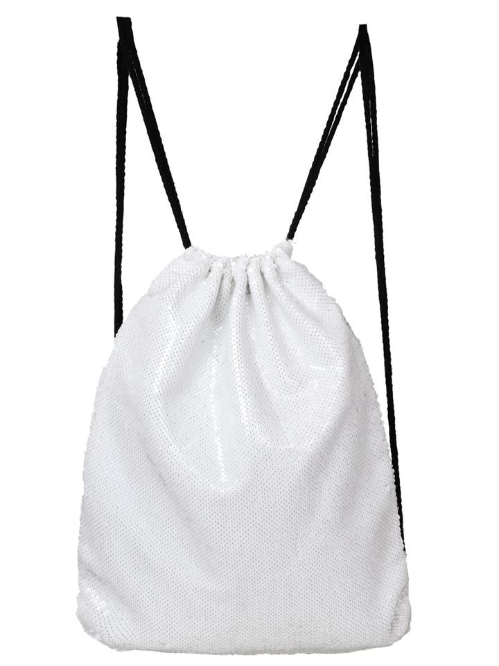Drawstring personalized photo sequin bags