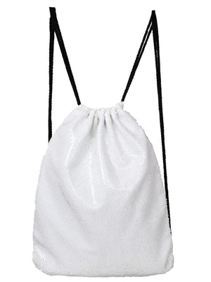 Drawstring personalized photo sequin bags