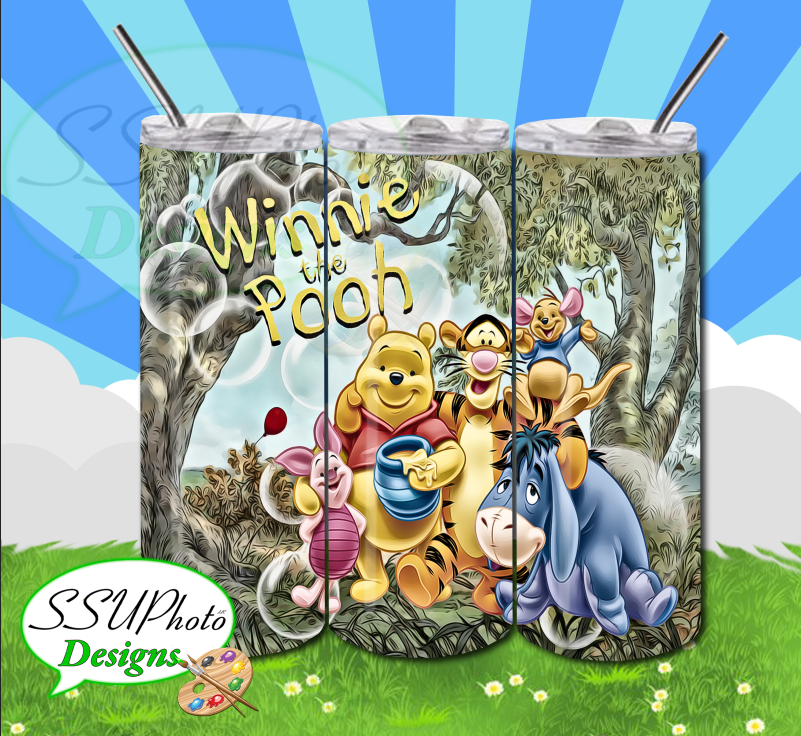 Winnie The Pooh 1 20 OZ Skinny TumblerD Digital Design