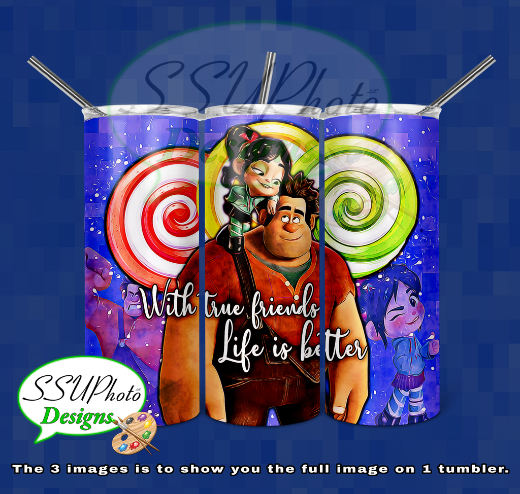 Wreck it Ralph 20 OZ Skinny TumblerD Digital Design