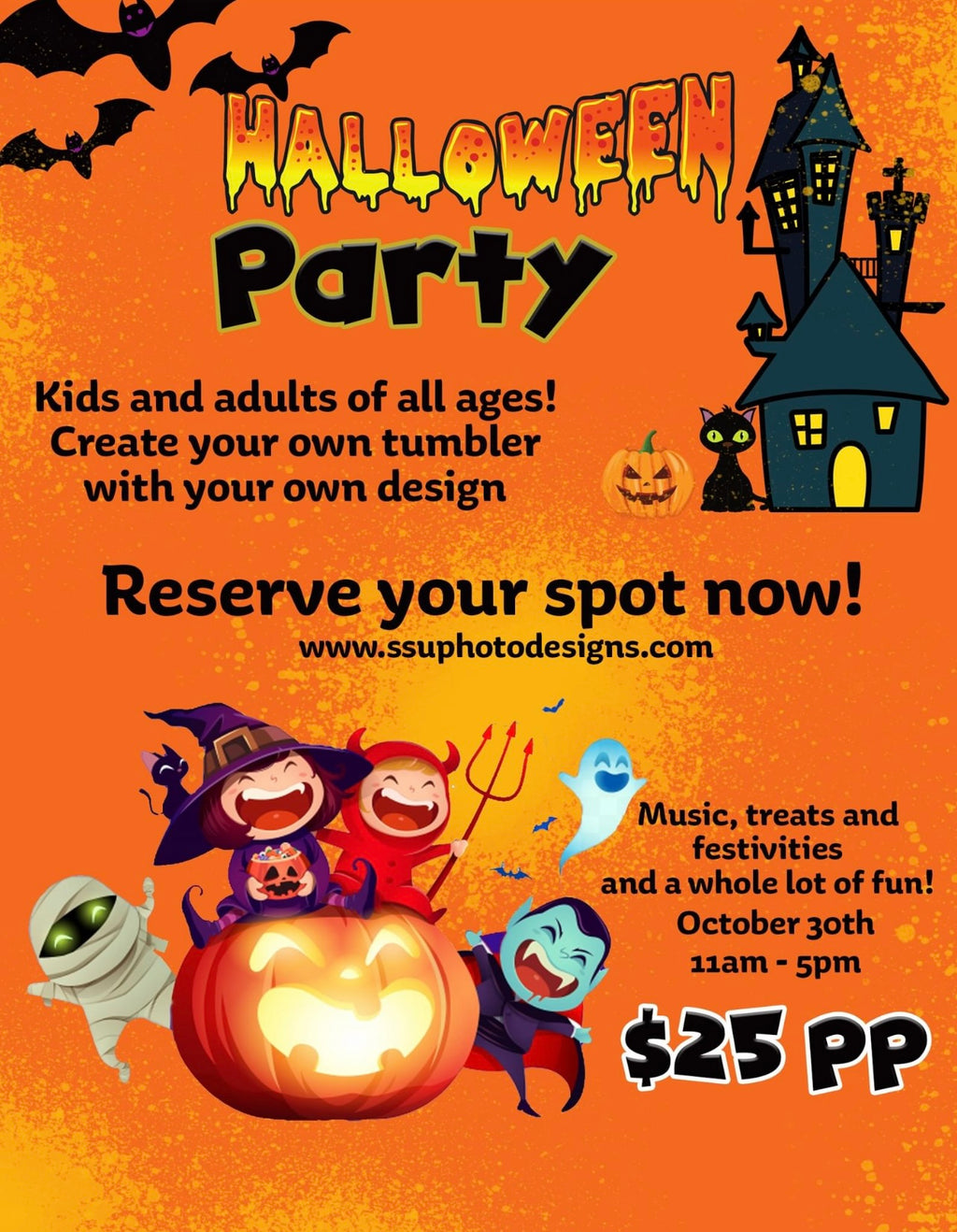 Halloween tumbler party