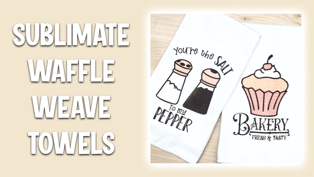 White Sublimation Microfiber Waffle Towels (10 pack)