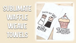 White Sublimation Microfiber Waffle Towels (10 pack)