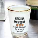 Transparent Shot Glass with Gold Rim
