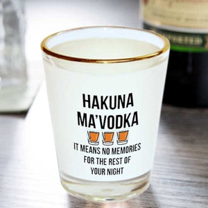 Transparent Shot Glass with Gold Rim