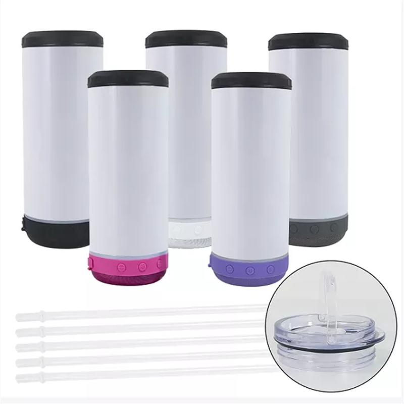 1 case (25) Bluetooth Music 4-1 Can Cooler Mixed Color Sublimation Tumbler