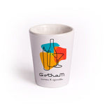 WHITE SHOT GLASS