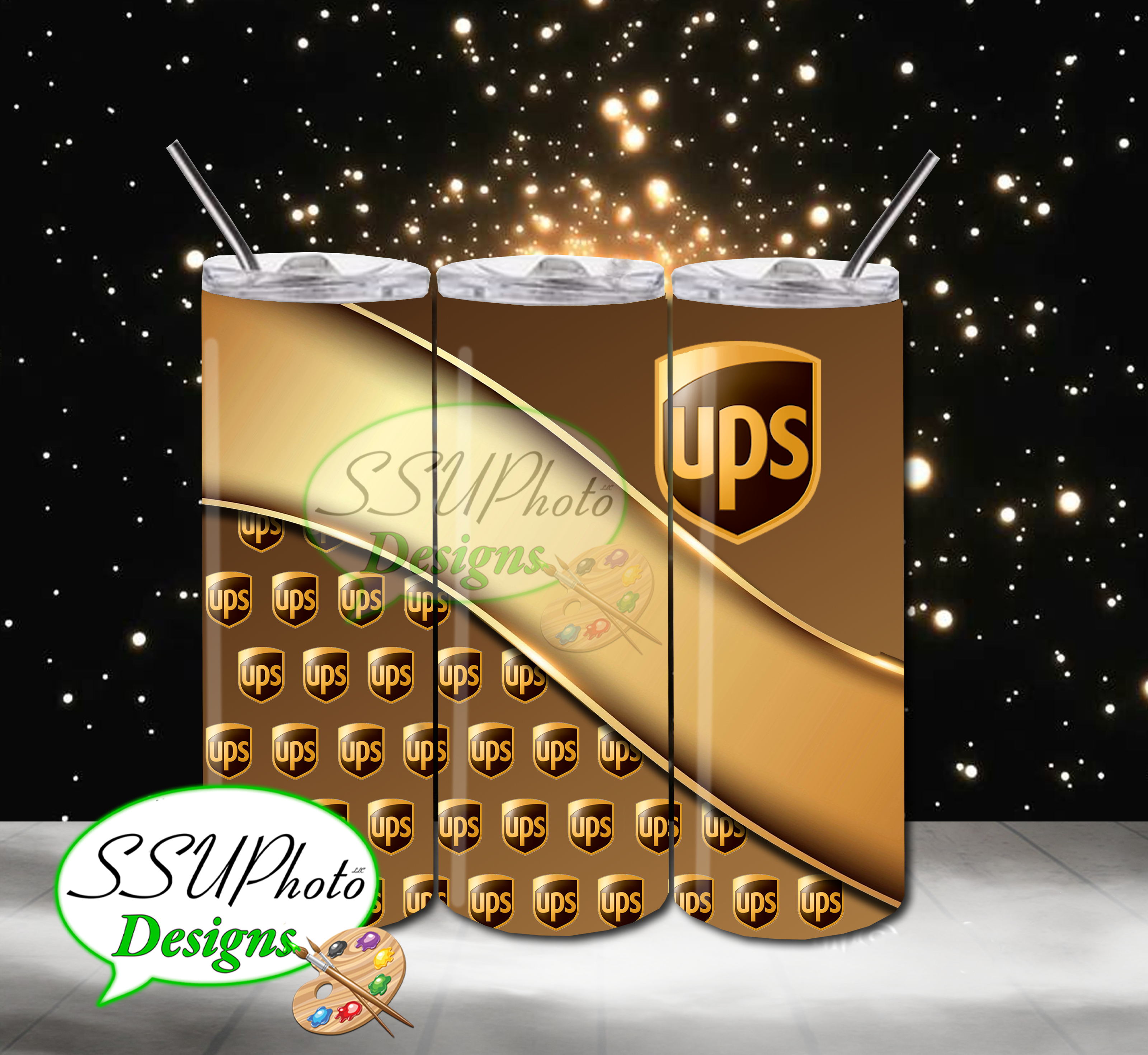UPS Digital Design 20 OZ Skinny Tumbler
