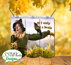 Wizard of Oz Scarecrow 01 20 OZ Skinny TumblerD Digital Design